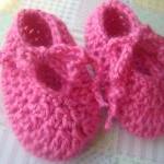 Strawberry Crochet Baby Shoes 6 To 9 Months In..