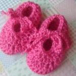 Strawberry Crochet Baby Shoes 6 To 9 Months In..