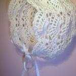 Bonnet Made To Order Crochet Heirloom Christening..
