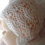 Bonnet Made To Order Crochet Heirloom Christening..