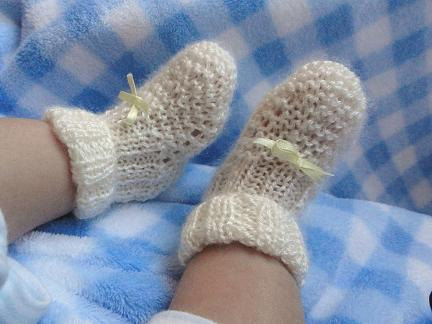 Adele Booties- Super Soft And Delicate Hand Knitted Booties For Newborn. 6 Colors Available